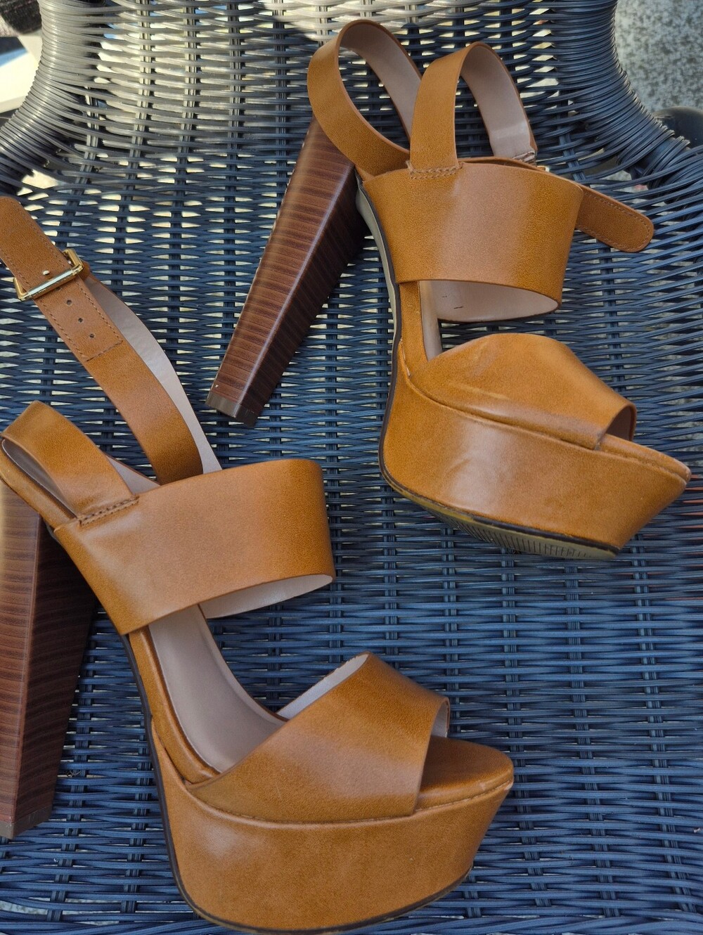 Call It Spring Tan Platform Heels - Picture 3 of 9